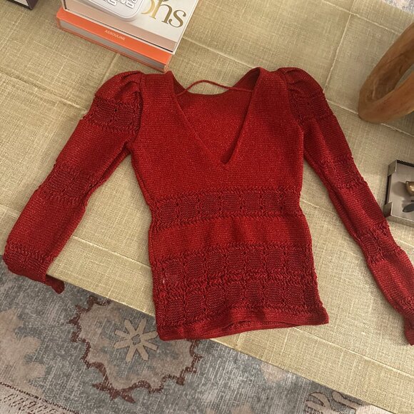 Ronny Kobo Michaela Metallic Knit Top - Picture 5 of 7